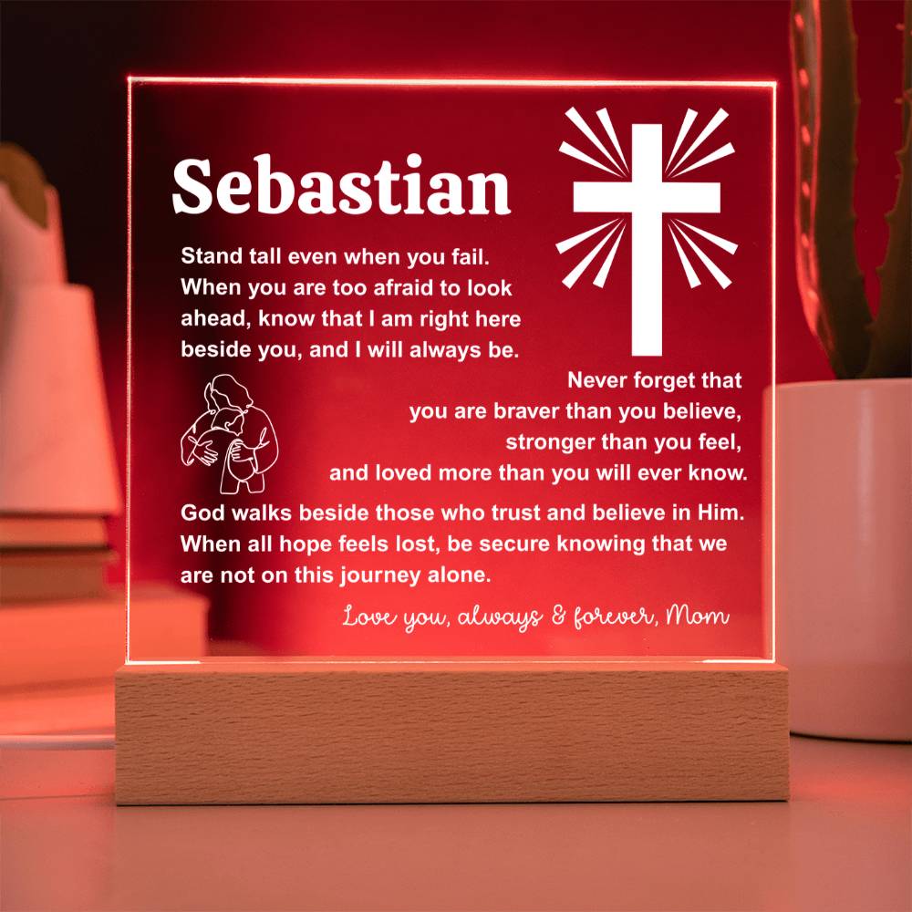 Personalized Gift to My Child, "I Believe In You," Acrylic Nightlight