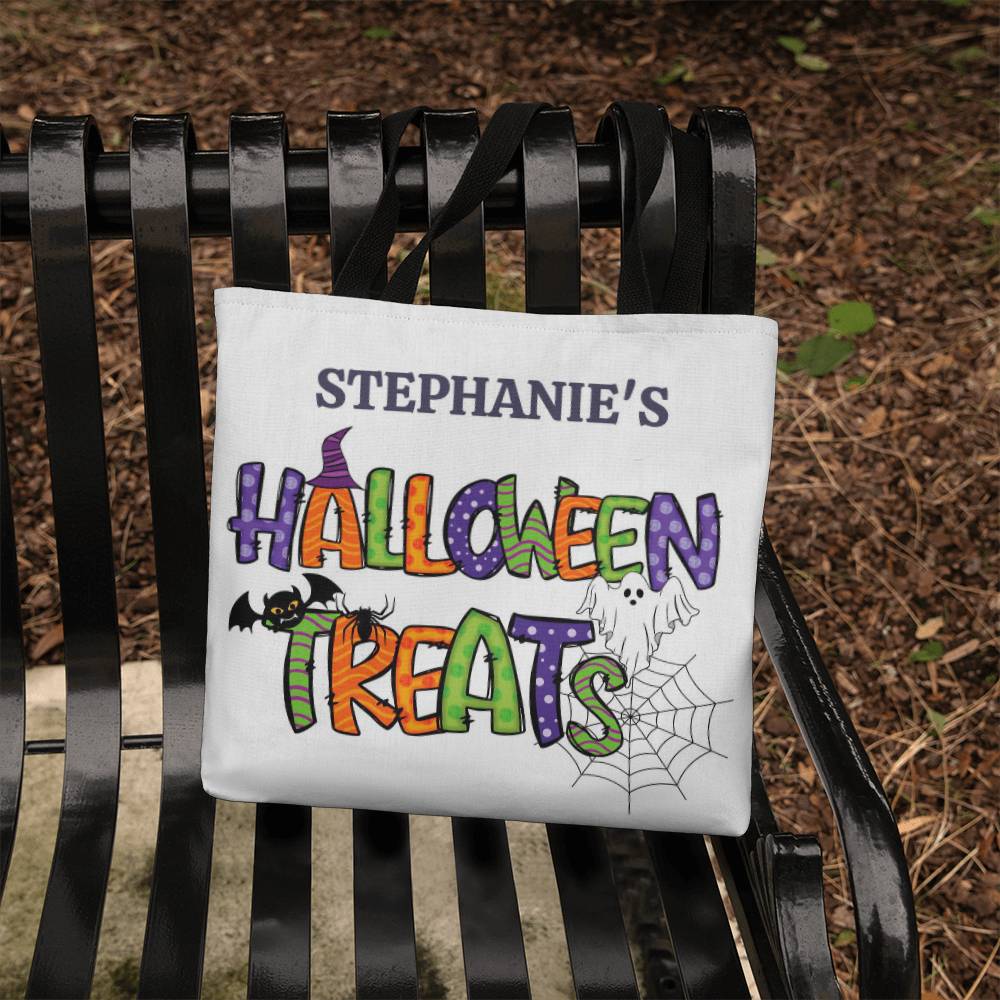 Personalized, Cute and Fun Classic Halloween Trick or Treat Tote Bag