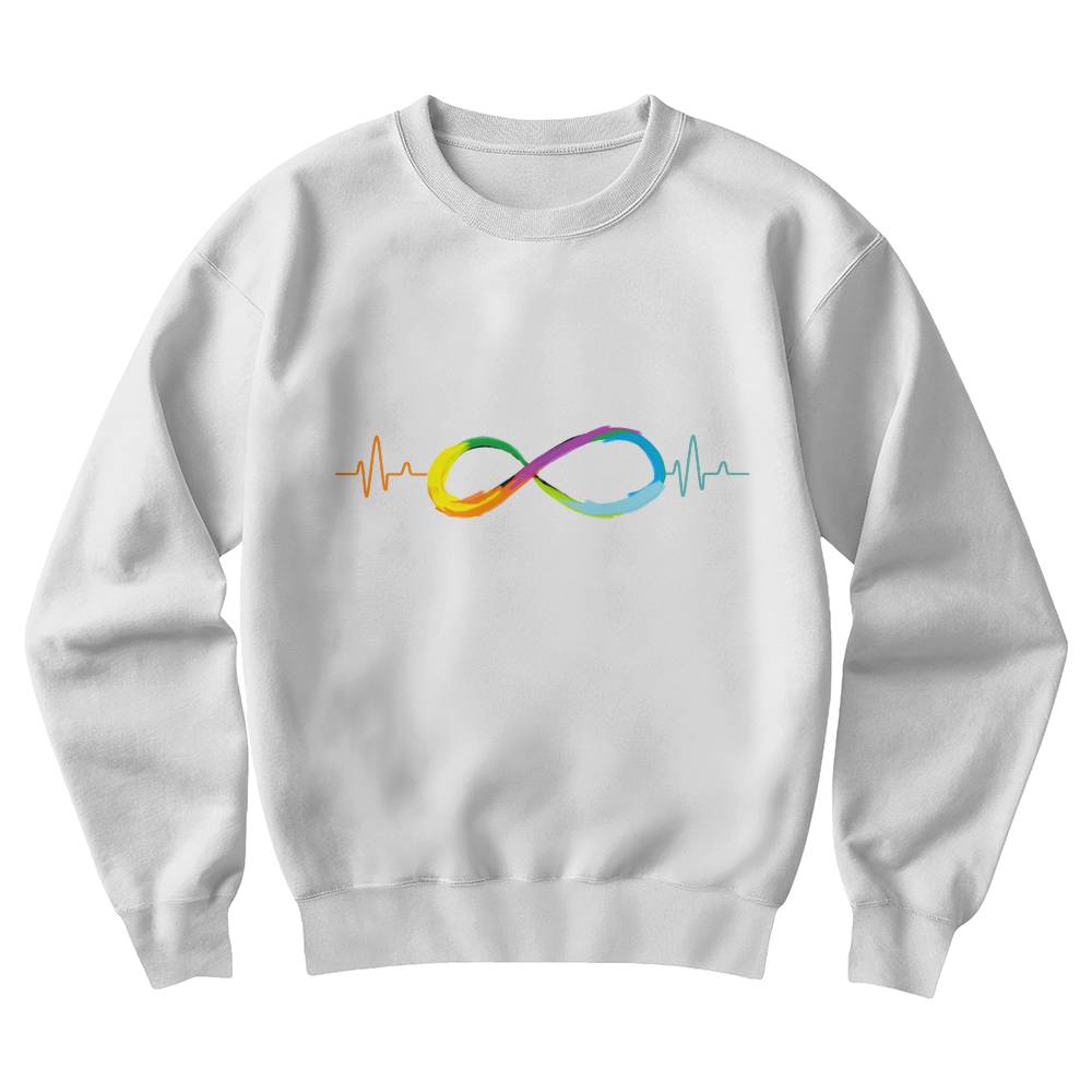 Unique Infinity Classic Crewneck Sweatshirt, Gilden Comfort Awareness Sweatshirt