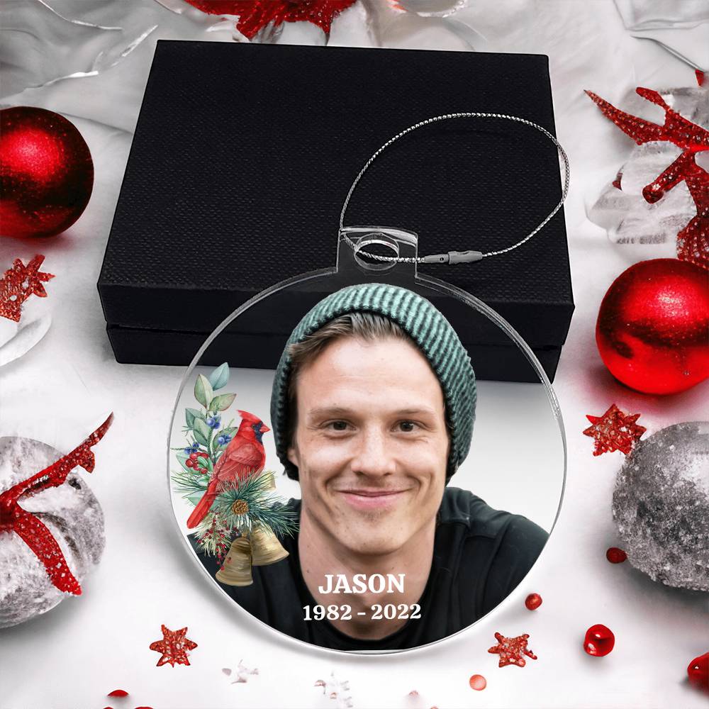 Memorial Christmas Ornament, Personalized Acrylic Ornament Plaque