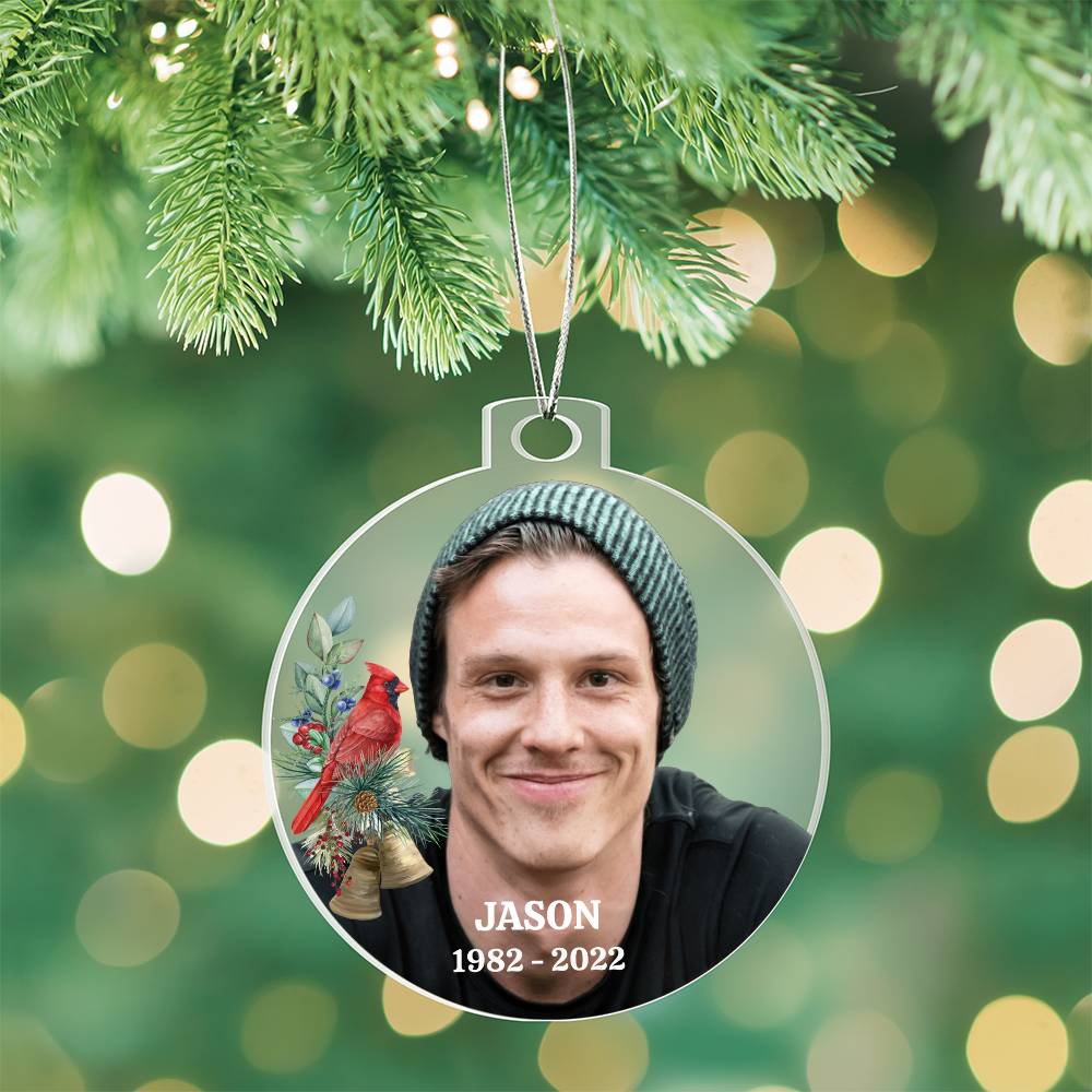 Memorial Christmas Ornament, Personalized Acrylic Ornament Plaque