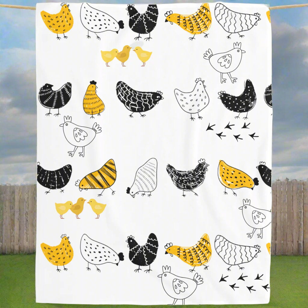Chickens: Super Soft, Cozy, Velvety Fleece, Lightweight and So Adorable, Plush Blanket