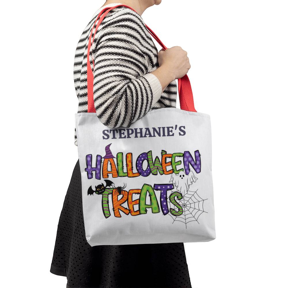 Personalized, Cute and Fun Classic Halloween Trick or Treat Tote Bag
