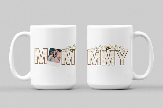 Personalized Snapshot Mommy To Bee 15oz White Due Date Announcement Mug