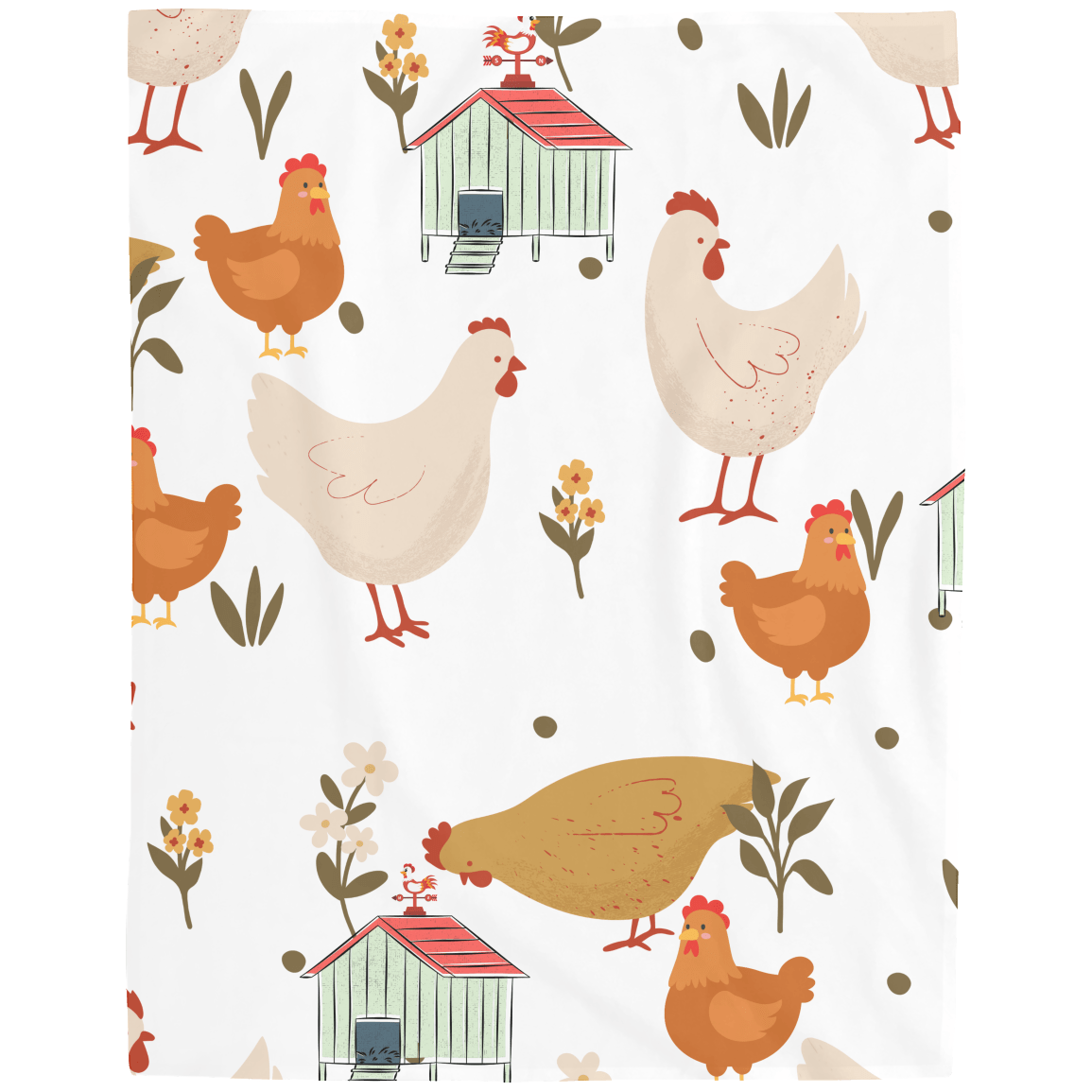 Chicken Country Cozy Plush Fleece Blanket