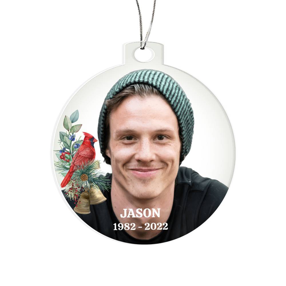 Memorial Christmas Ornament, Personalized Acrylic Ornament Plaque
