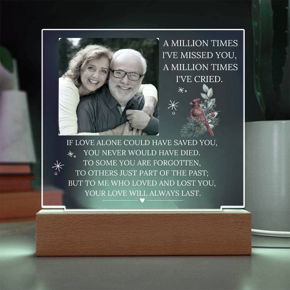 Memorial Acrylic Night Light Personalized Memory Plaque