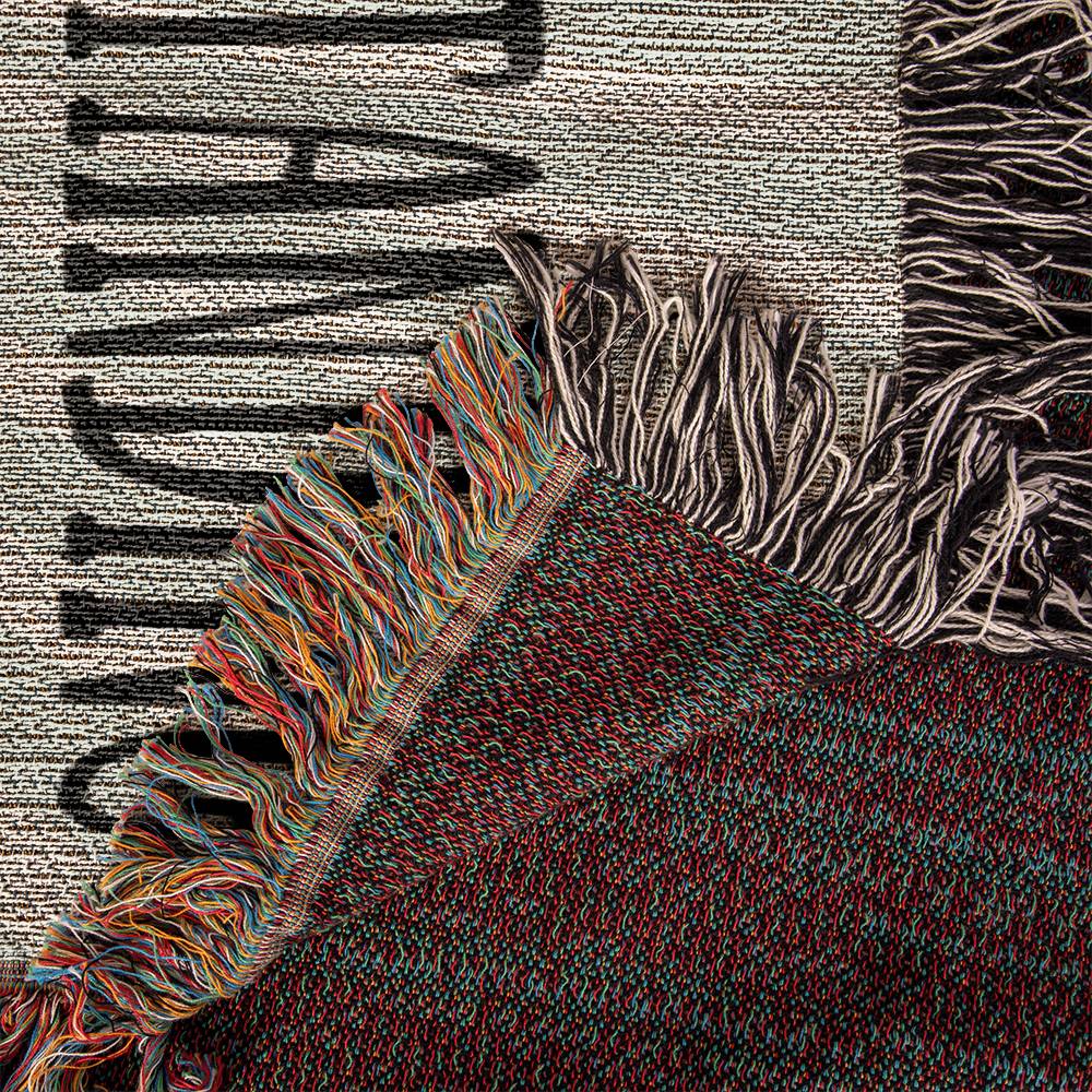 Through the Fire Still Standing Blanket – Encouragement Gift, Woven Strength Throw, Mental Health Recovery Gift for Men or Women