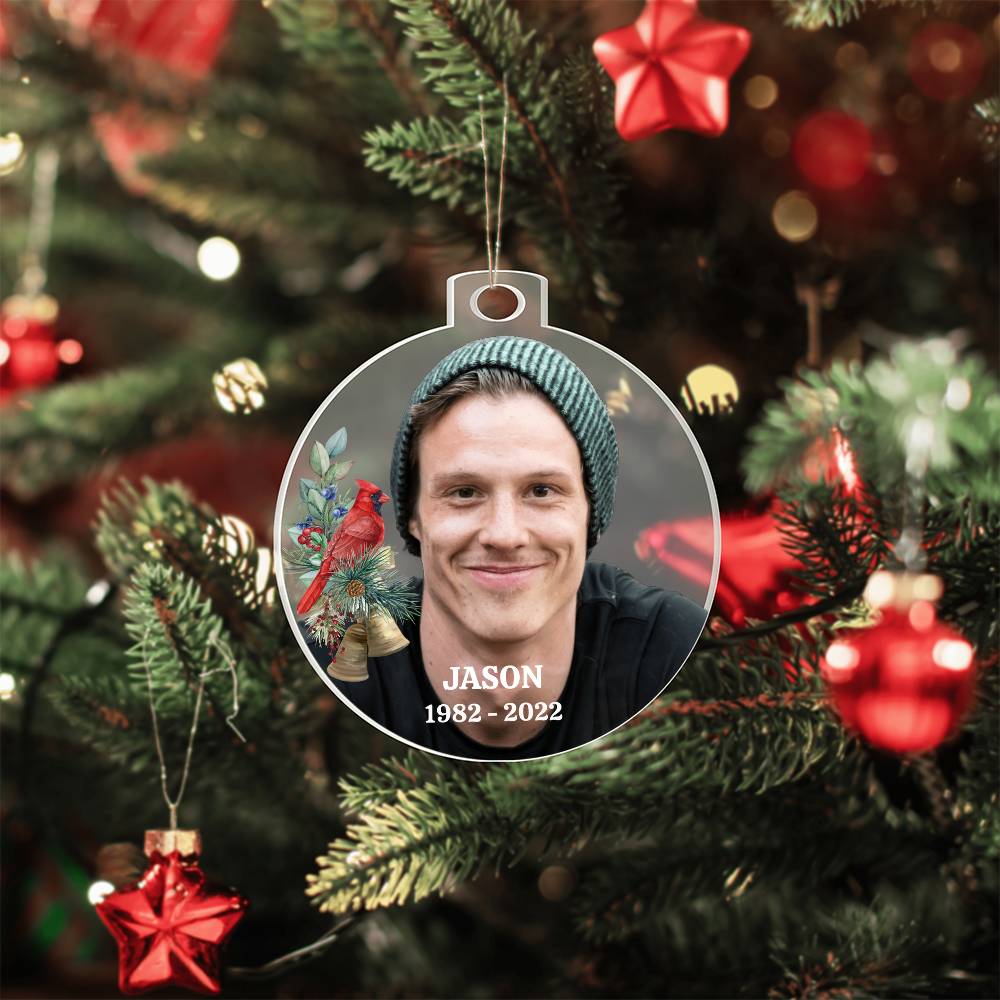 Memorial Christmas Ornament, Personalized Acrylic Ornament Plaque