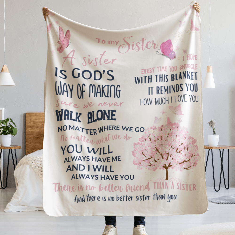 Sister Tree Blanket Soft Comfy Plush Sherpa