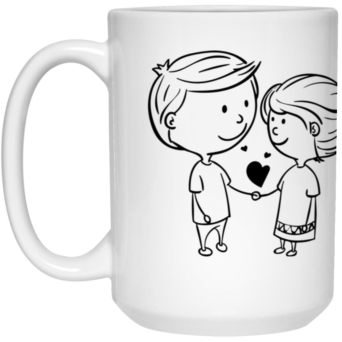 You and Me Valentine's Day Mug β 15oz White Ceramic Coffee Cup | Romantic Gift for Couples, Anniversary, Husband, Wife, Boyfriend, Girlfriend