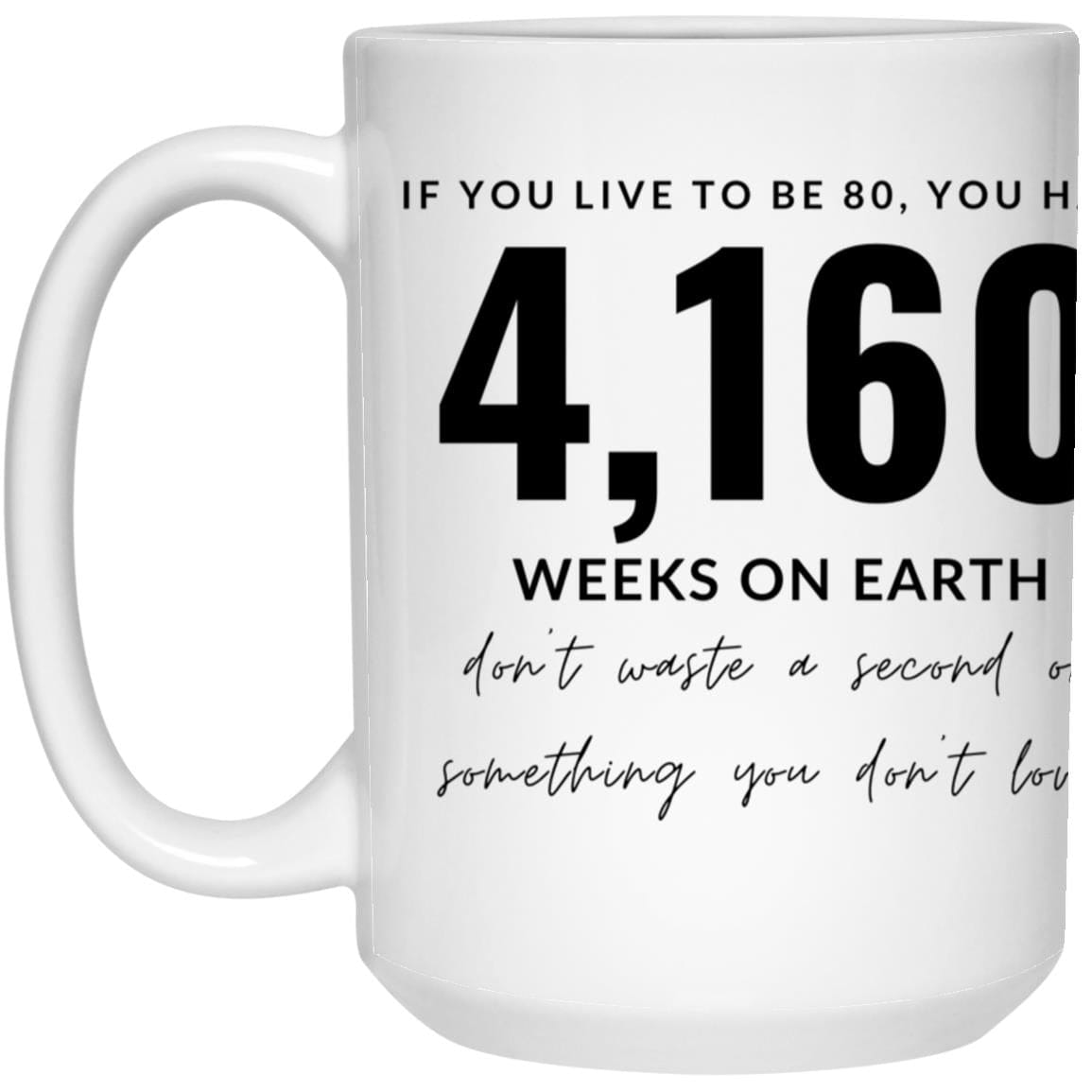If you live to be 80, you have | 15oz White Coffee Mug