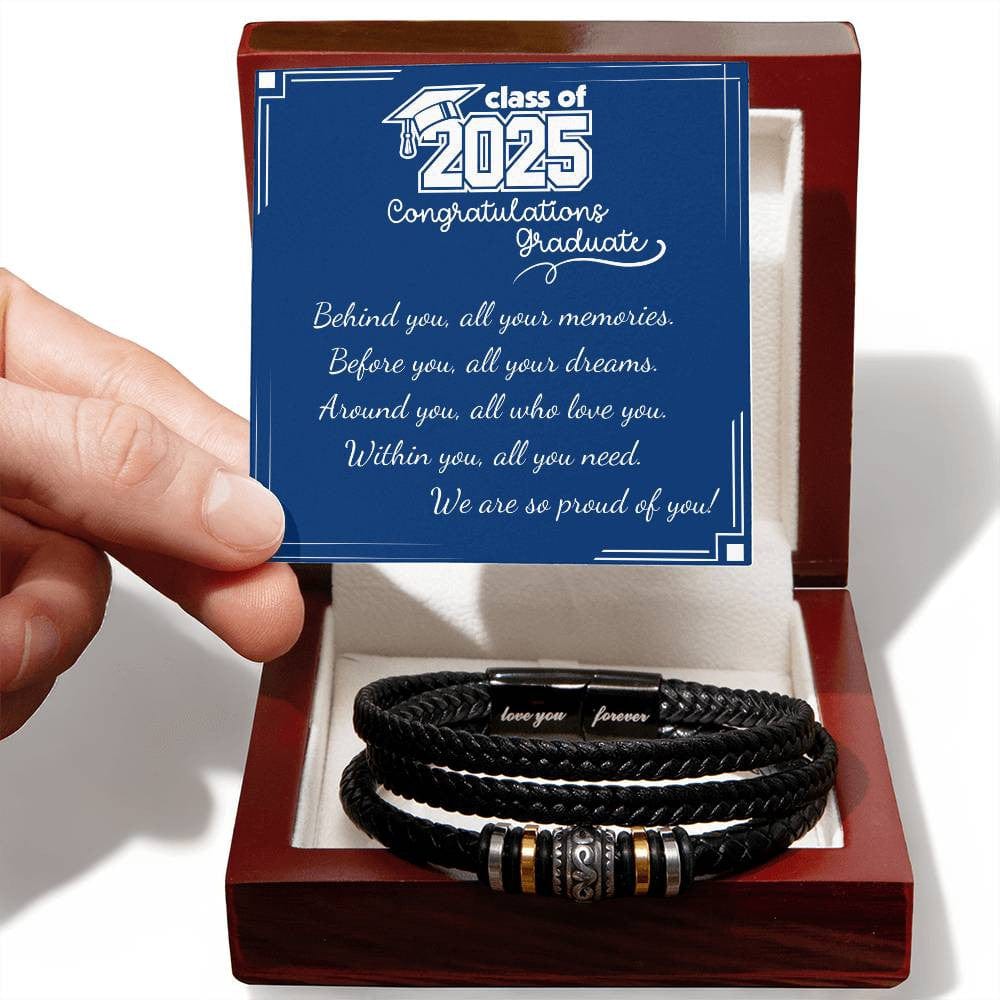 Men's Bracelet - The Perfect Gift for The Graduate, We are so proud of you