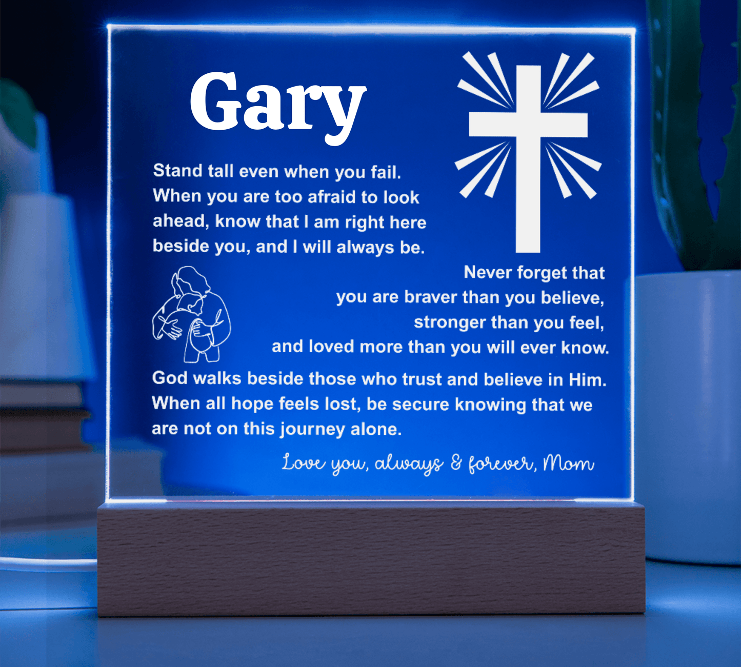 Personalized Gift to My Child, "I Believe In You," Acrylic Nightlight