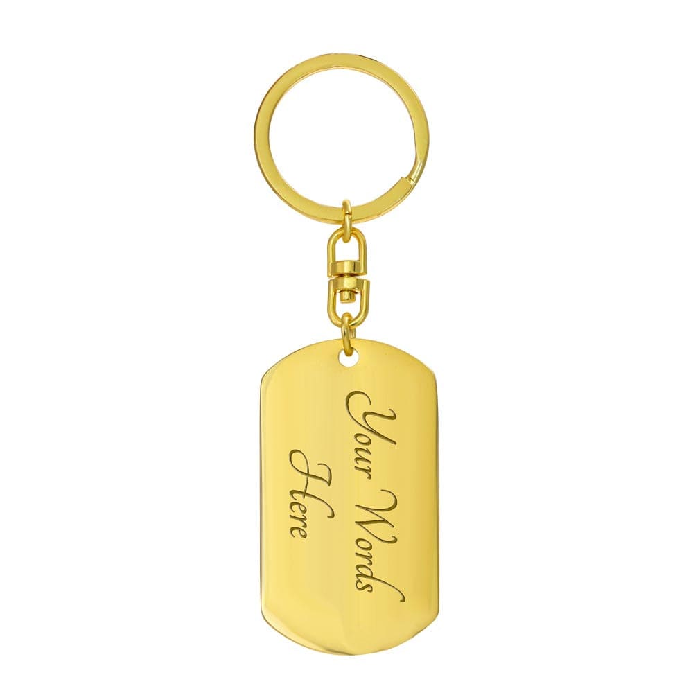 Simple Straightforward Personalized Graphic Dog Tag Keychain | To My Son | Back To School Gift | Book Bag Tag - BespokeBliss