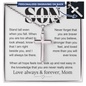 To My Amazing Son, Stand Tall Even When You Fall, Love Always and Forever, Mom | Personalized Cross & Message