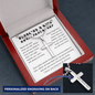 A Gift of Faith, Love & Strength From Wife to Husband Personalized Cross and Heartfelt Message