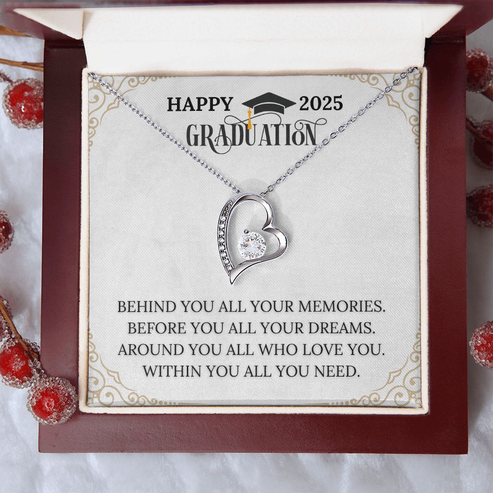 Graduation Gift 2025 - Forever Love Heart Necklace for Her