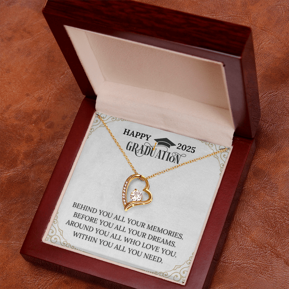 Graduation Gift 2025 - Forever Love Heart Necklace for Her