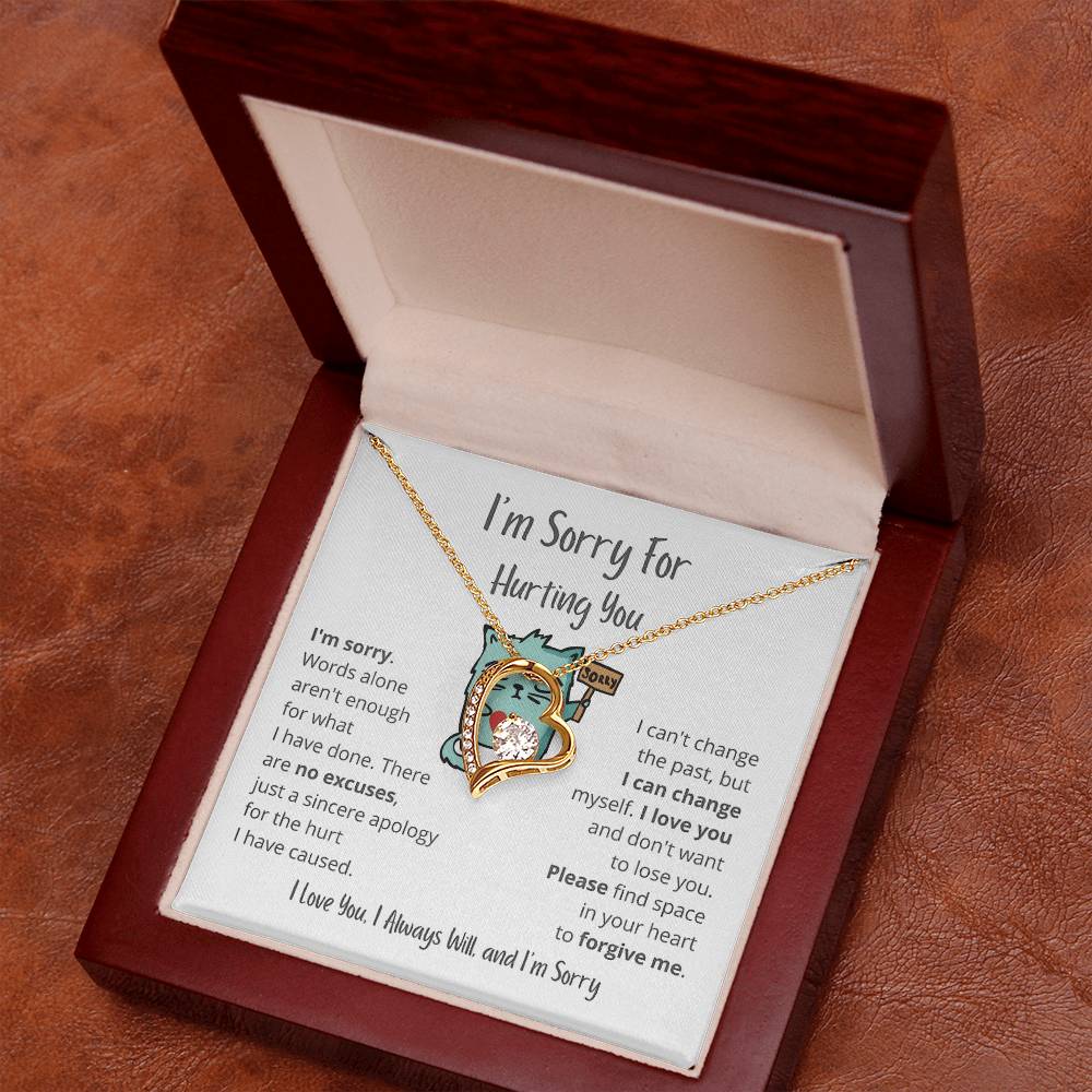 I am SO SORRY Love, Heart, Necklace