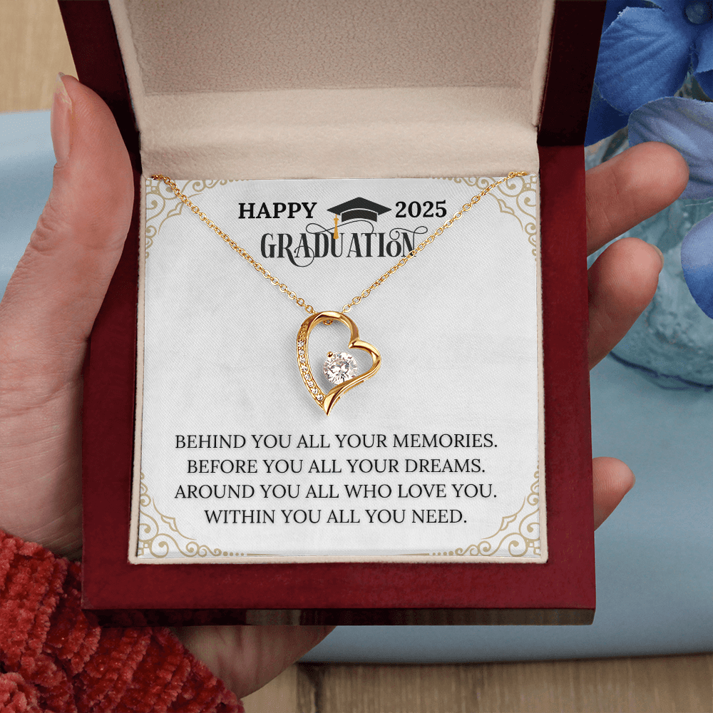 Graduation Gift 2025 - Forever Love Heart Necklace for Her