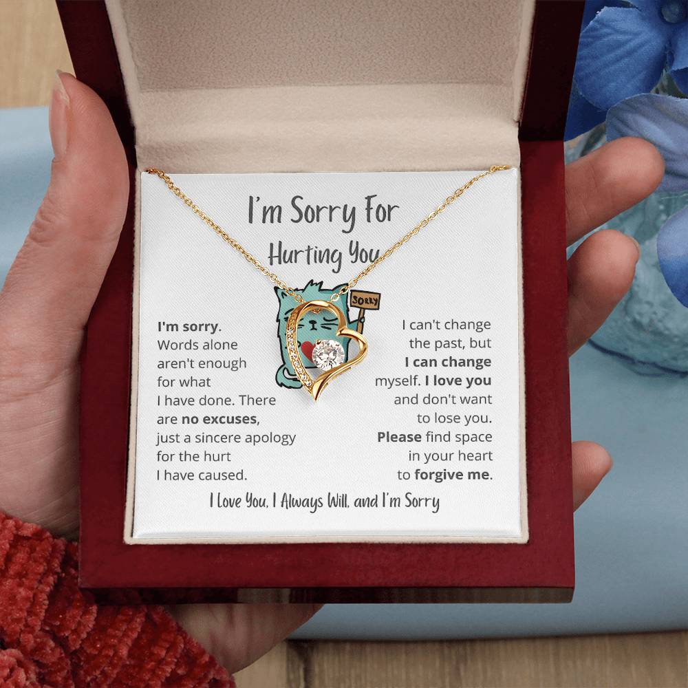 I am SO SORRY Love, Heart, Necklace