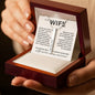 To My Wife, I'm Forever Grateful to Know You're Mine - Engraved Personalized Necklace