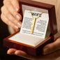 To My Wife, I'm Forever Grateful to Know You're Mine - Engraved Personalized Necklace