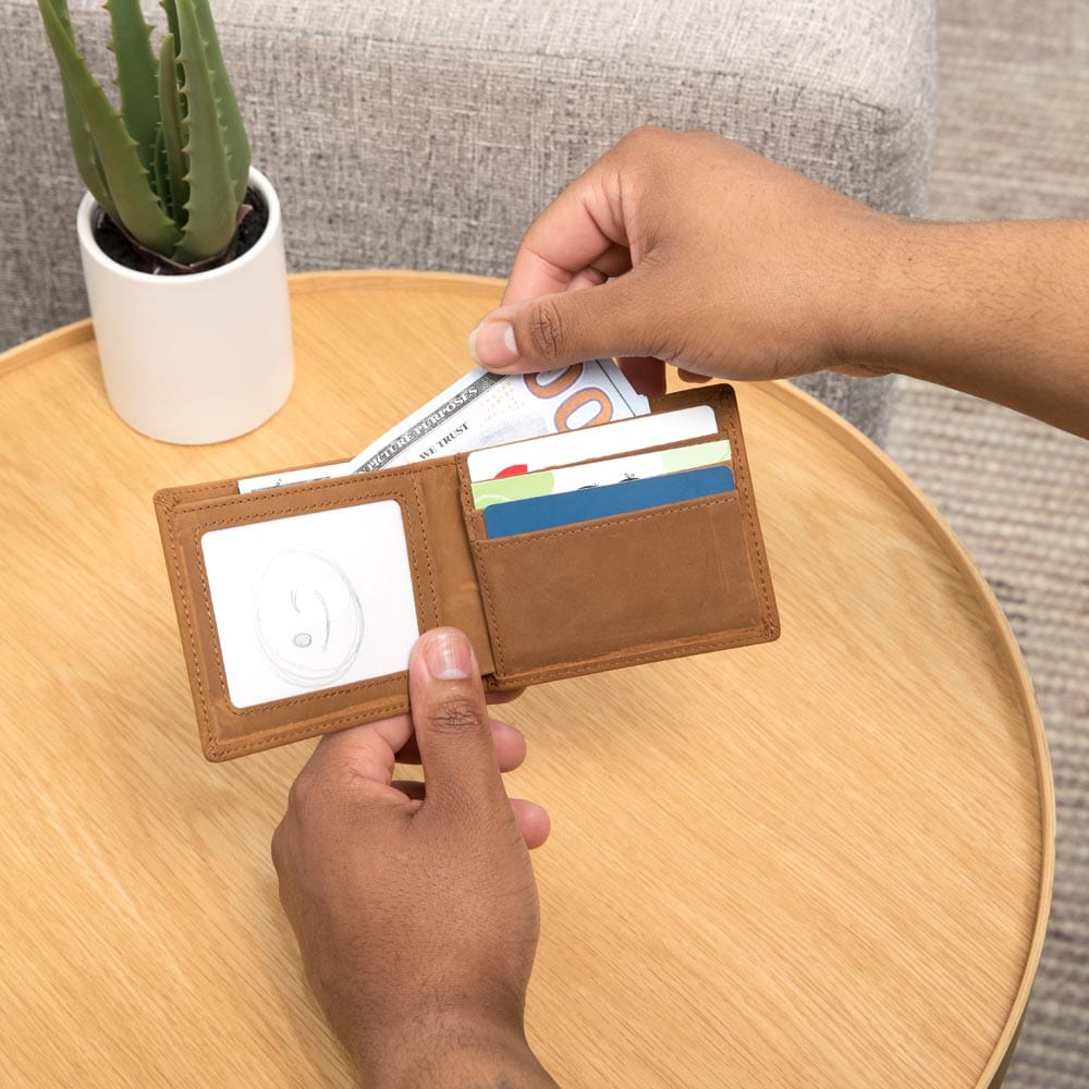 To My Husband, Gorgeous Leather Engraved Wallet