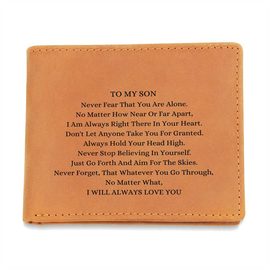 To My Son, Engraved Wallet