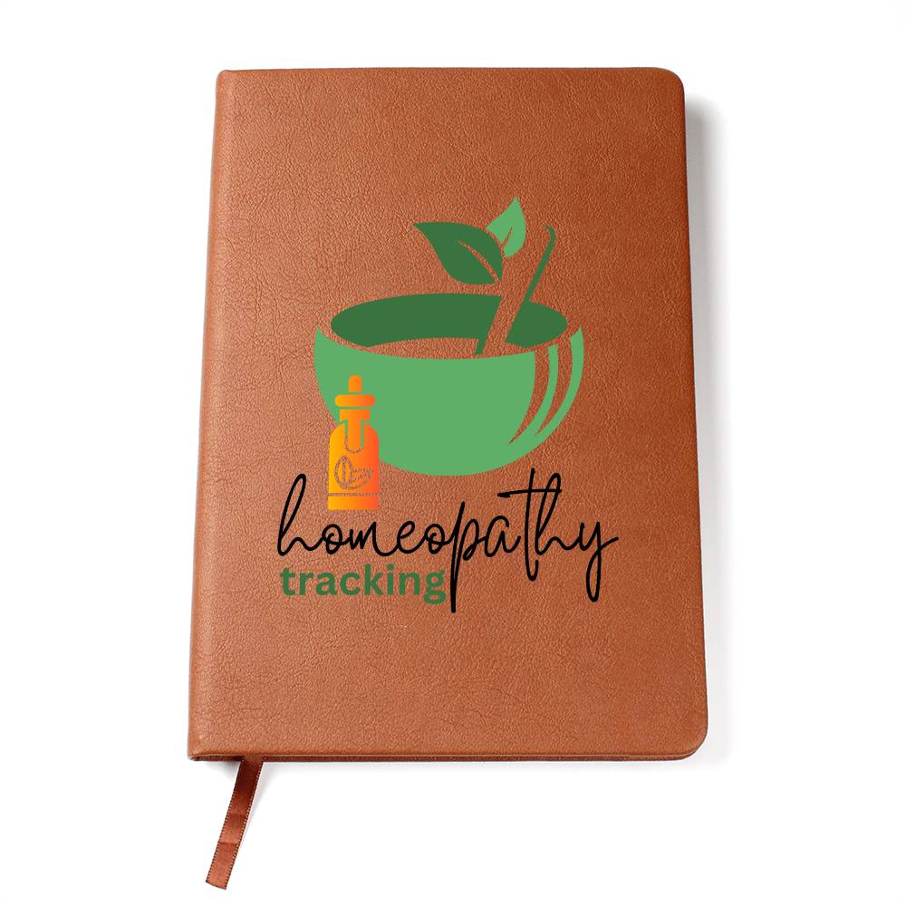 Homeopathy Tracking Journal & Notebook | Printed Vegan Leather | Free PDF Download Included with Purchase Best Selling "Homeopathy prompts and tracking journal" ⭐⭐⭐⭐⭐