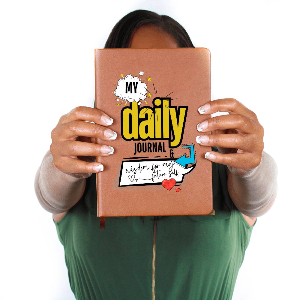 My Daily Journal | MBB078 | Vegan Leather Fun Printed Notebook | Comic Book Syle
