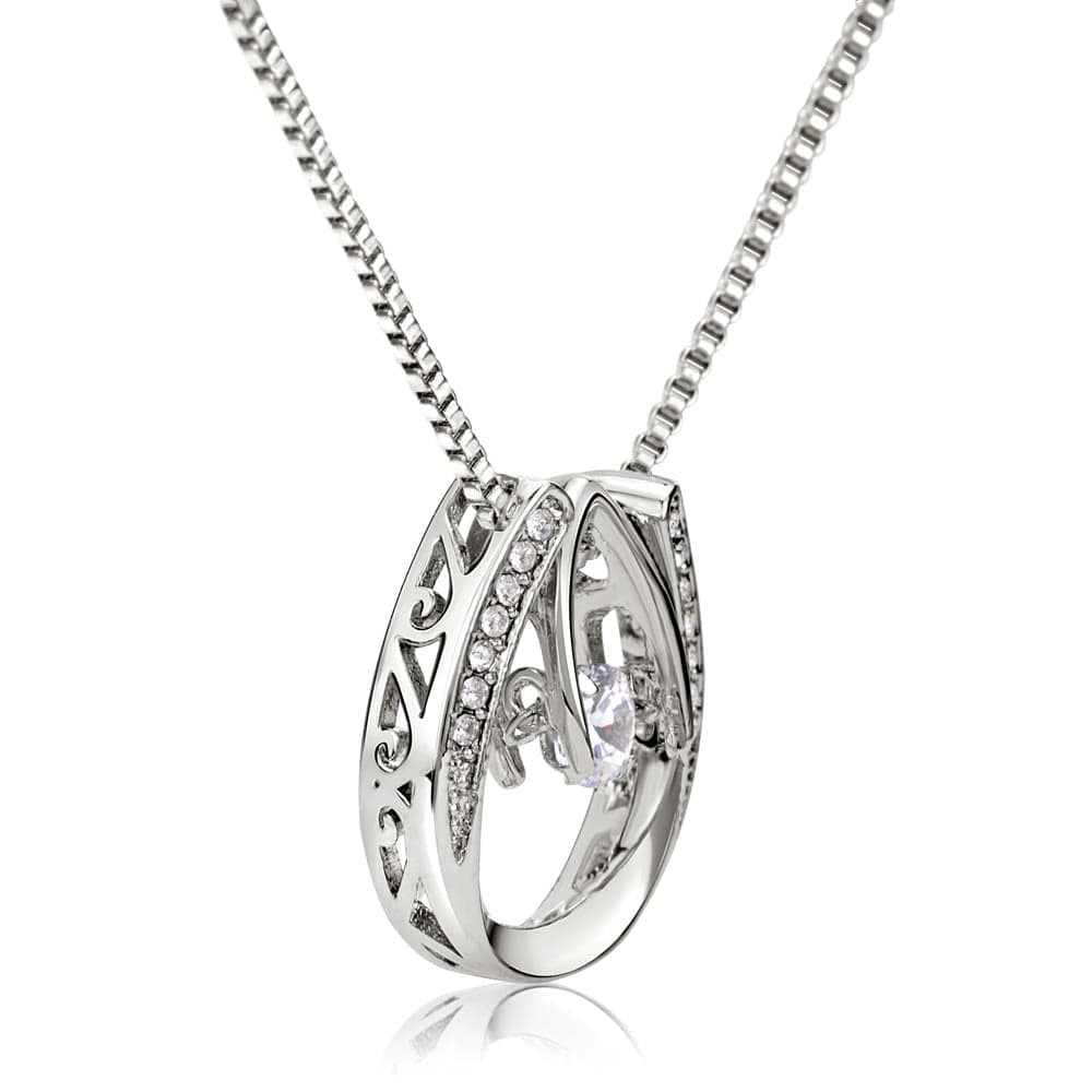 Horseshoe Necklace For My Badass Daughter | Gift for Daughter | Daughter Gift From Dad | Daughter Gift From Mom - BespokeBliss