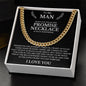 To My Man, A Promise Necklace To Remind You I Love You