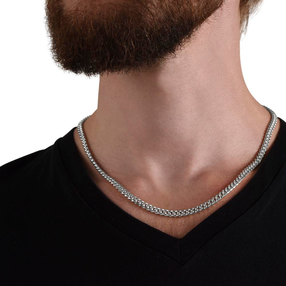 Gift for Son | Birthday Gift for Son | Sentimental Gifts for Son | Adoption Day Gift | Gotcha Day | Family Day | Cuban Link Chain for Men - BespokeBliss