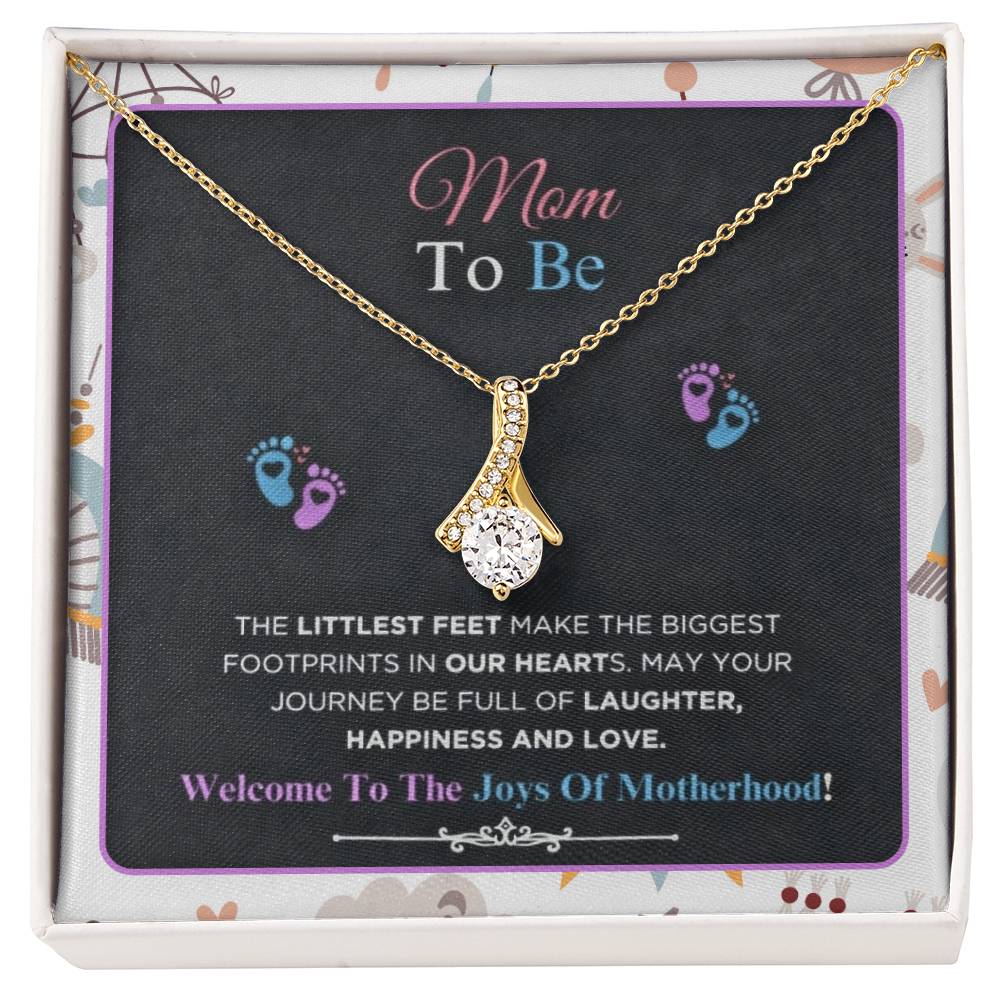 Welcome to Motherhood Mom To Be Message Card and Pendant