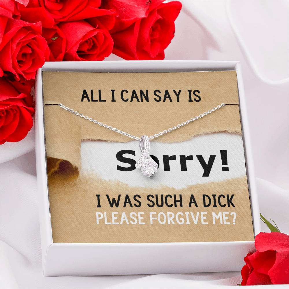 Sorry I Was Such A Dick, Please Forgive Me?