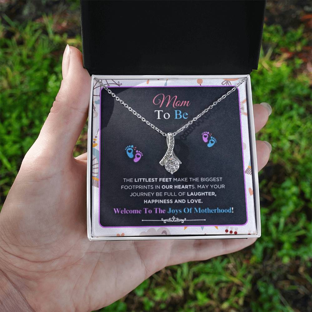 Welcome to Motherhood Mom To Be Message Card and Pendant