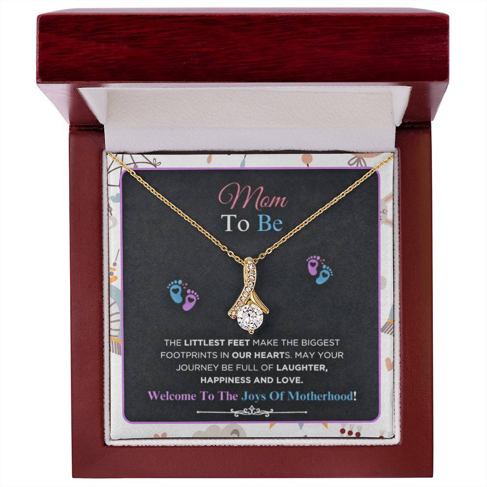 Welcome to Motherhood Mom To Be Message Card and Pendant