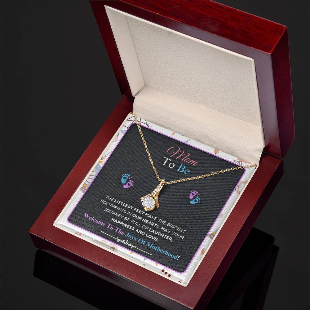 Welcome to Motherhood Mom To Be Message Card and Pendant
