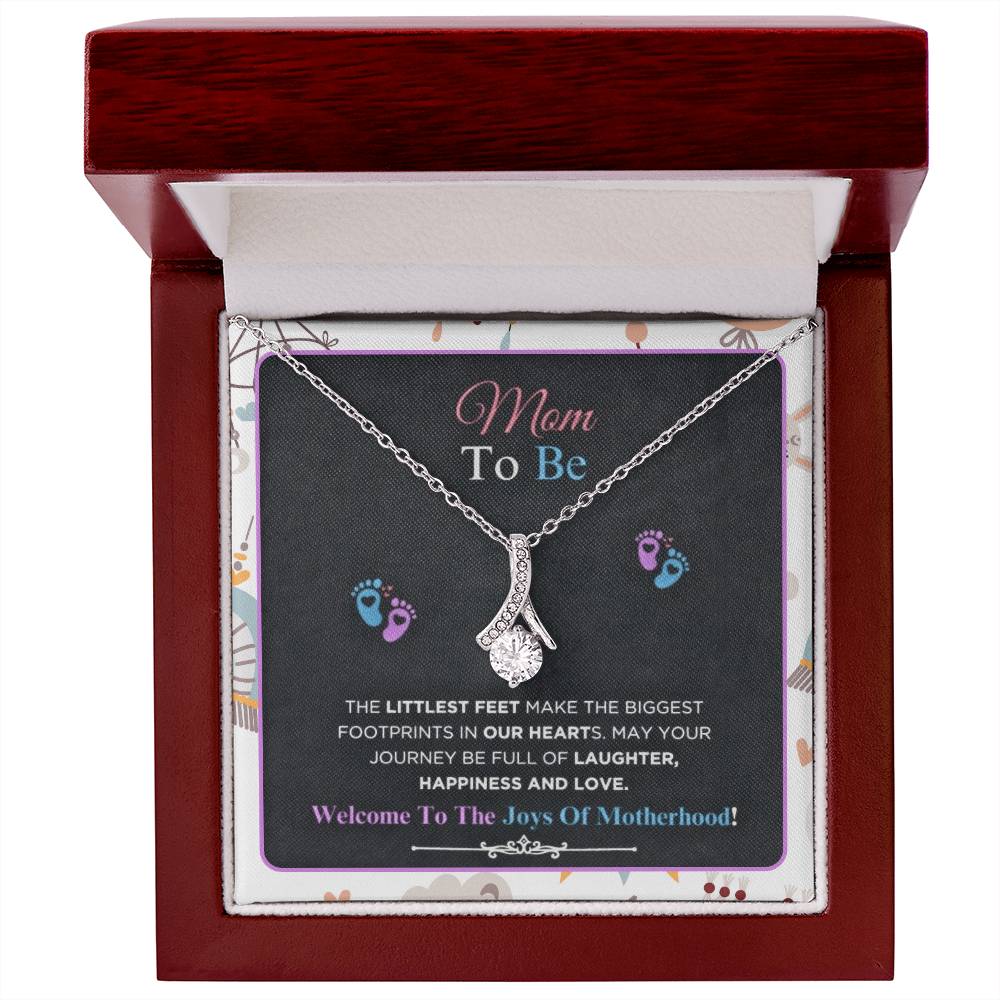 Welcome to Motherhood Mom To Be Message Card and Pendant