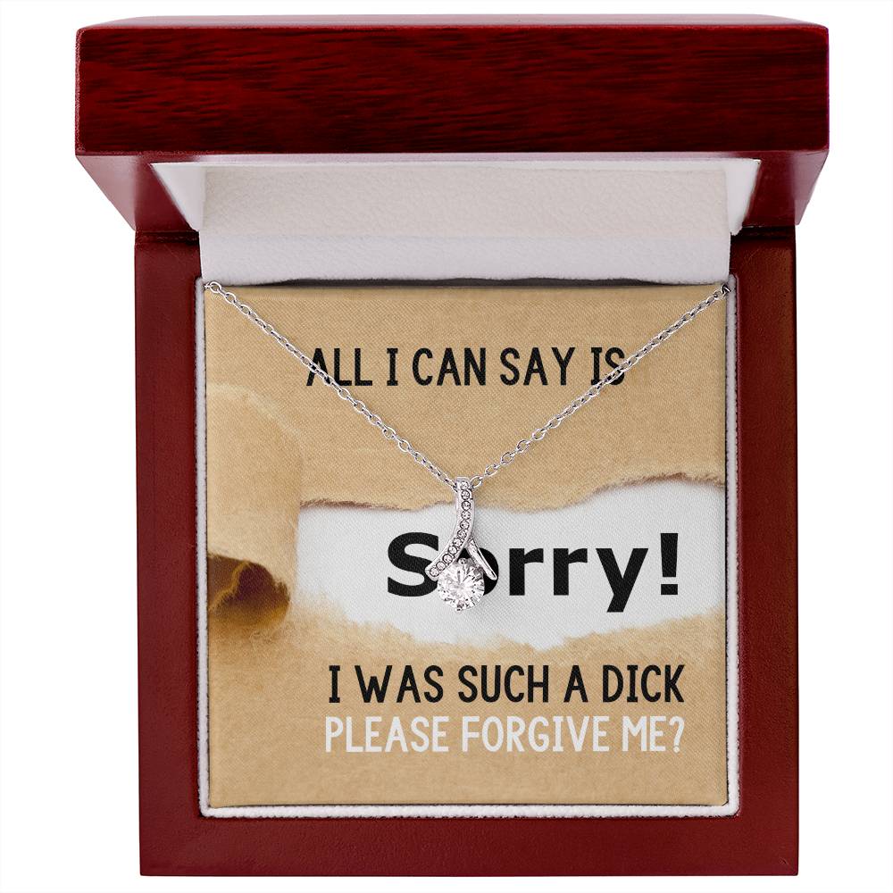 Sorry I Was Such A Dick, Please Forgive Me?