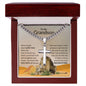 Engraved Cross: To My Grandson, I Love You, Grandfather