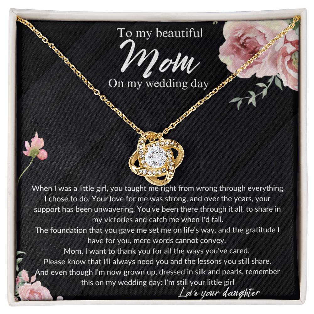 Mother of the Bride Gift from Daughter | Mother of the Bride Necklace from Bride | Eternity Necklace Mom of Bride Gift | To Mom from Bride - BespokeBliss