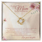 Love Knot | Necklace | Mother of the Bride Gift from Daughter | Mother of the Bride Necklace | from Bride to Mom | To Mom from Bride - BespokeBliss