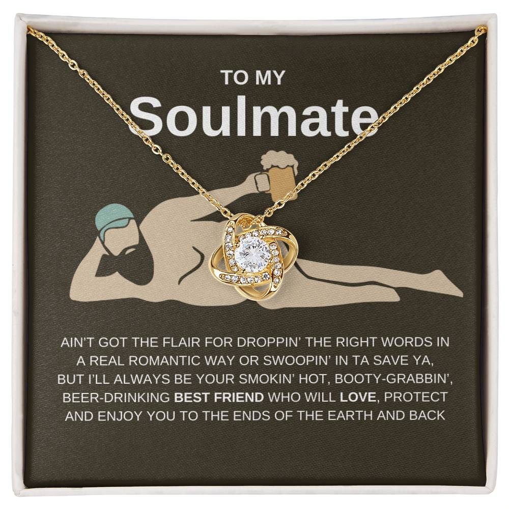 Soulmate Fun Flirty Love You To The ... Love Knot Necklace