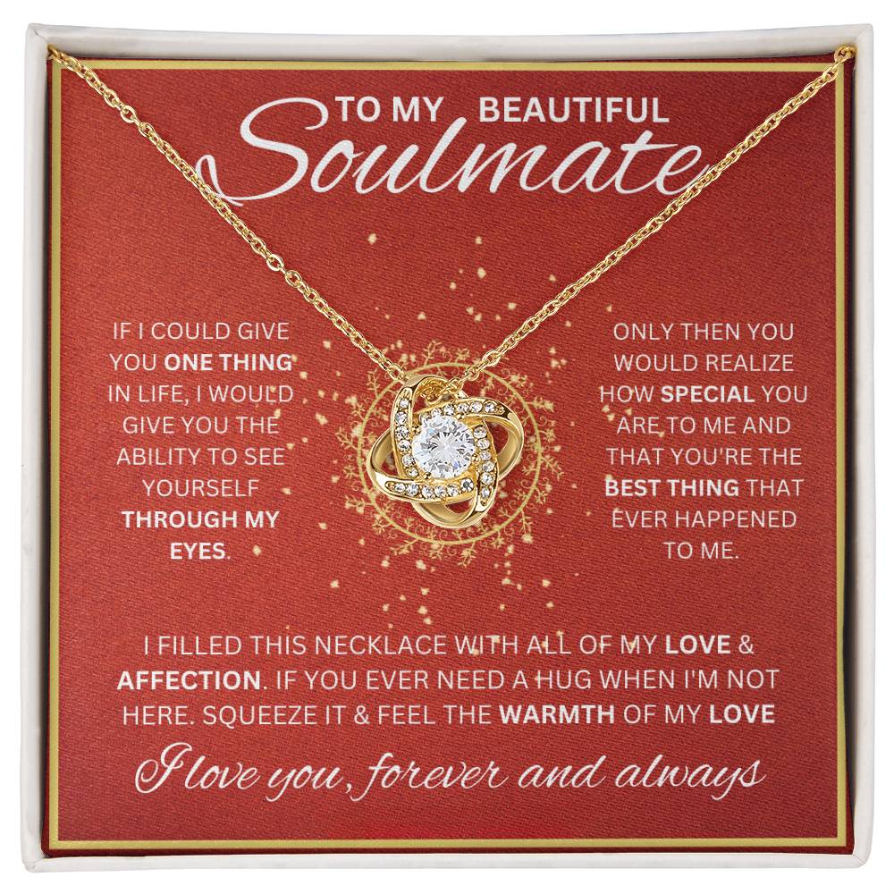 I Love You Forever and Always Soulmate - Love Knot Necklace