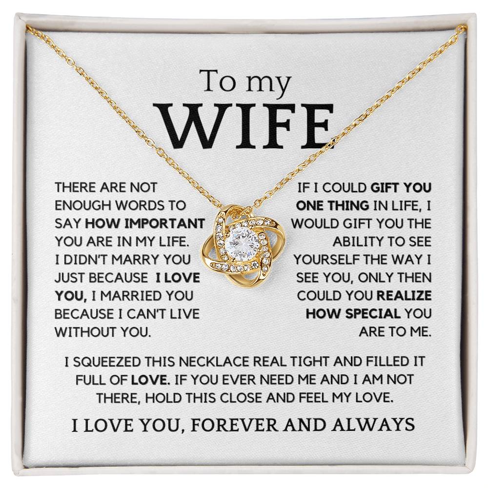 To My Wife, There Are Not Enough Words To Say