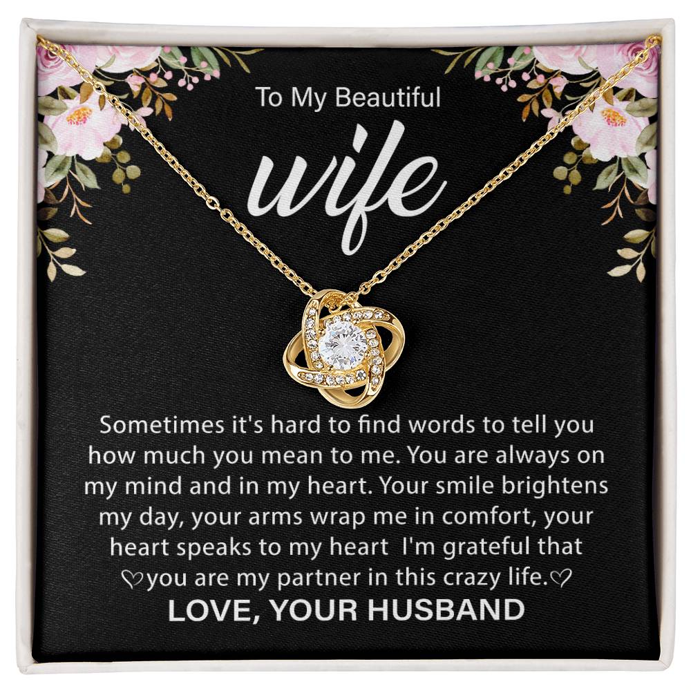 My Beautiful Wife Love Knot Necklace