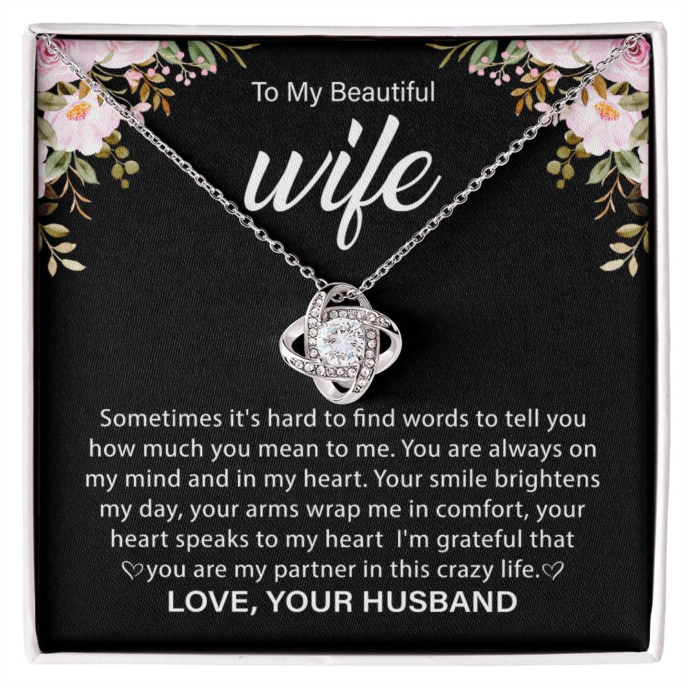 My Beautiful Wife Love Knot Necklace
